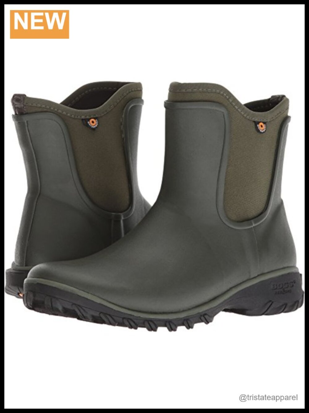 Waterproof Slip-On Rain Boot with Durable Synthetic Upper